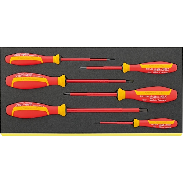 Stahlwille Tools DRALL+ set of screwdrivers i.TCS inlay No.TCS 4660/4665 VDE 1/3-tray6-pcs. 96838766 - main